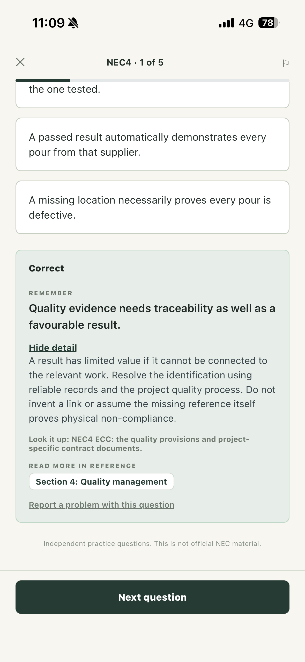 ClauseReady answer explanation and reference link